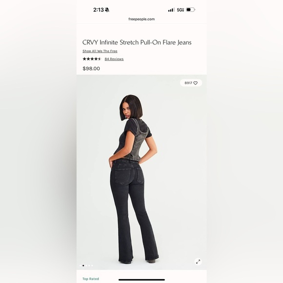 We The Free Dark Flare Jeans - Picture 1 of 7